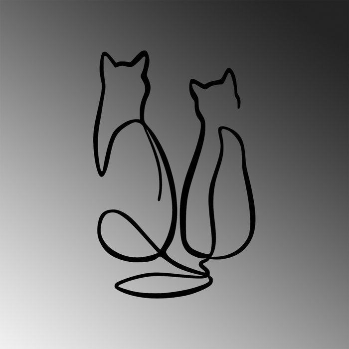 Wallity Couple Cat Love